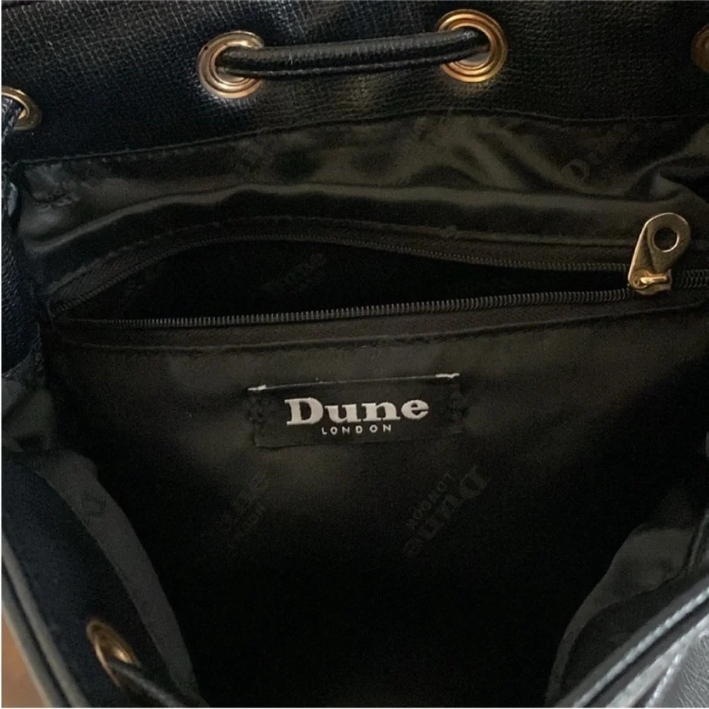 Dune Bag London Backpack Black Leopard Accent